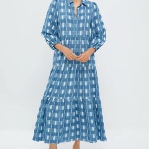 Tuckernuck 
Blue Ikat Mabel Maxi Dress